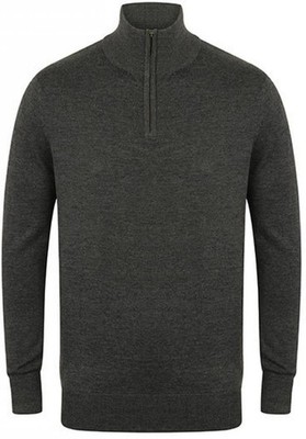 Herren Quarter Zip Jumper / Feinstrick, Viertel-Reißverschlu | Henbury | H729