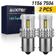 2x AUXITO Reverse Backup Light Ba15s P21W 7506 7506L 1156 LED Bulbs 2800LM 12K A