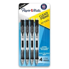 Mechanical Pencils 0.7mm #2 Lead 4 Count Refillable Erasable Grip School Office