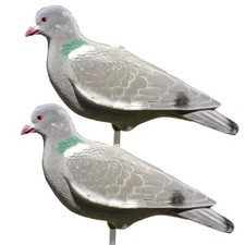 2 x SMK Hunting Shooting Flocked Full Body Fake Bird Pigeon Decoy Shell