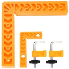 2Pcs Corner Clamp 90 Degree Right 3/8 Inch Angle Clamp Set, Yellow