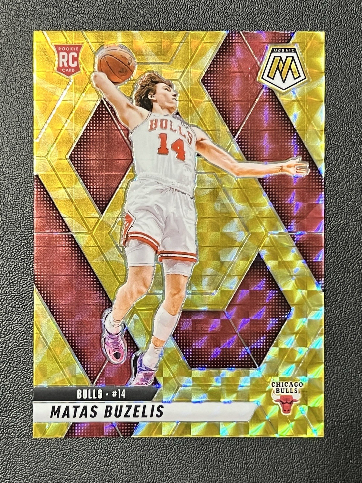 2024-25 Mosaic Matas Buzelis Mosaic Reactive Yellow (RC) #223 Rookie Card