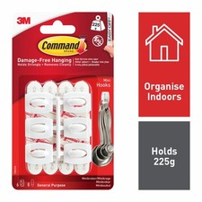 Command™ Mini Hooks 6 Hooks 8 Small Strips 1.42 per strip