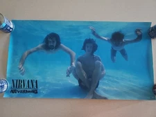 1992 Nirvana Nevermind US Geffen Records Promo Poster Pool Band 19.5 X 36 RARE