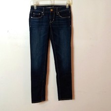 American Eagle stretch low rise skinny Size 00 dark 0wash denim.