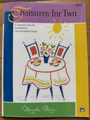 Martha Mier: TREASURES FOR TWO, Book 2, vierhändige Klaviernoten, 6 Stücke, NEU