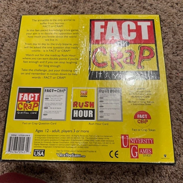 Fact Or Crap Board Game NEW. 2006. Still In Original Plastic. - Image 2 of 2
