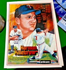 1984 HARMON KILLEBREW AUTOGRAPH 18X24 LITHOGRAPH NOT POSTER CERTICARE HOF YEAR