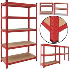 4/5 TIER HEAVY DUTY METAL GARAGE SHELVES SHELVING RACKING STORAGE BOLTLESS SHELF