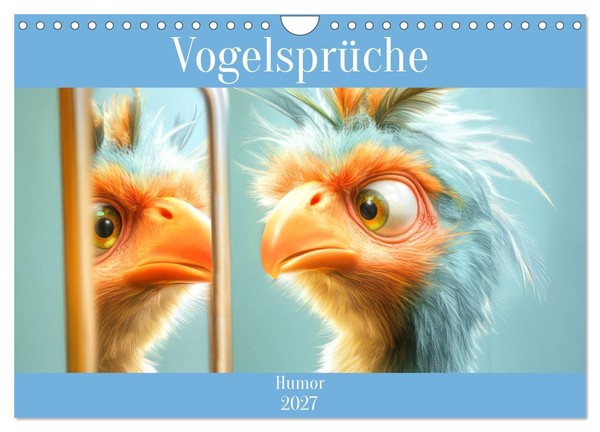 "Calendar 2027 · US Version · Bird Sayings - Humor (Wall Calendar 2027 12\" × 8\" L"-image