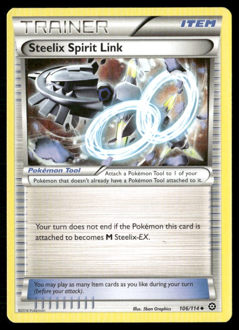 Steelix Spirit Link 106/114 Uncommon Steam Siege Pokemon Lightly Played