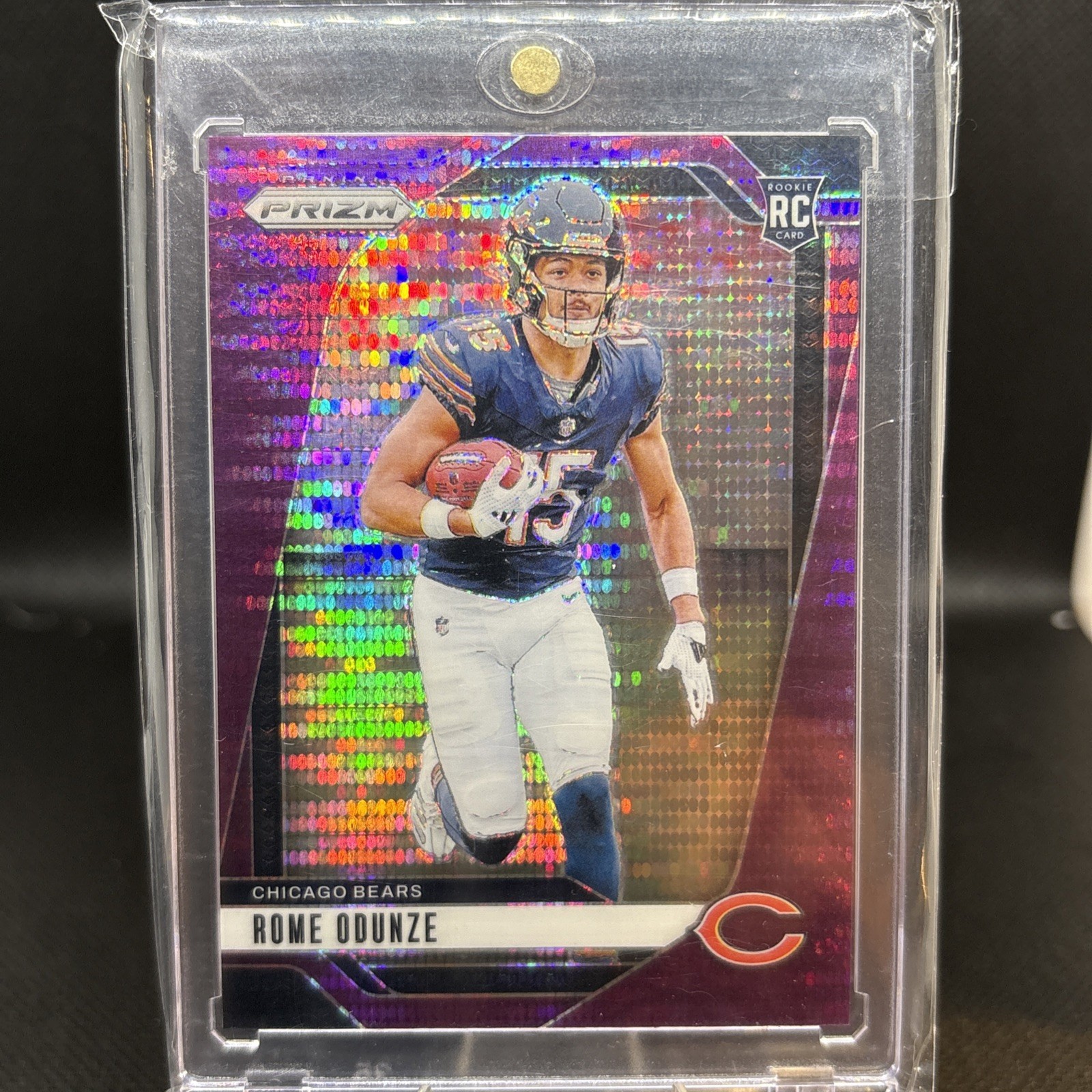 2024 Panini Prizm Rookies Purple Pulsar Prizm Rome Odunze #385 Rookie RC