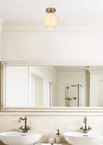 Elegant Lighting LD2255 Gene 8"W Semi-flush Ceiling Fixture - Black - Picture 2 of 12