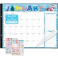 Lateefah Desk Calendar 2025, Large 22'' x 17'' Desk Calendar 2025-2026, 18 Mo...