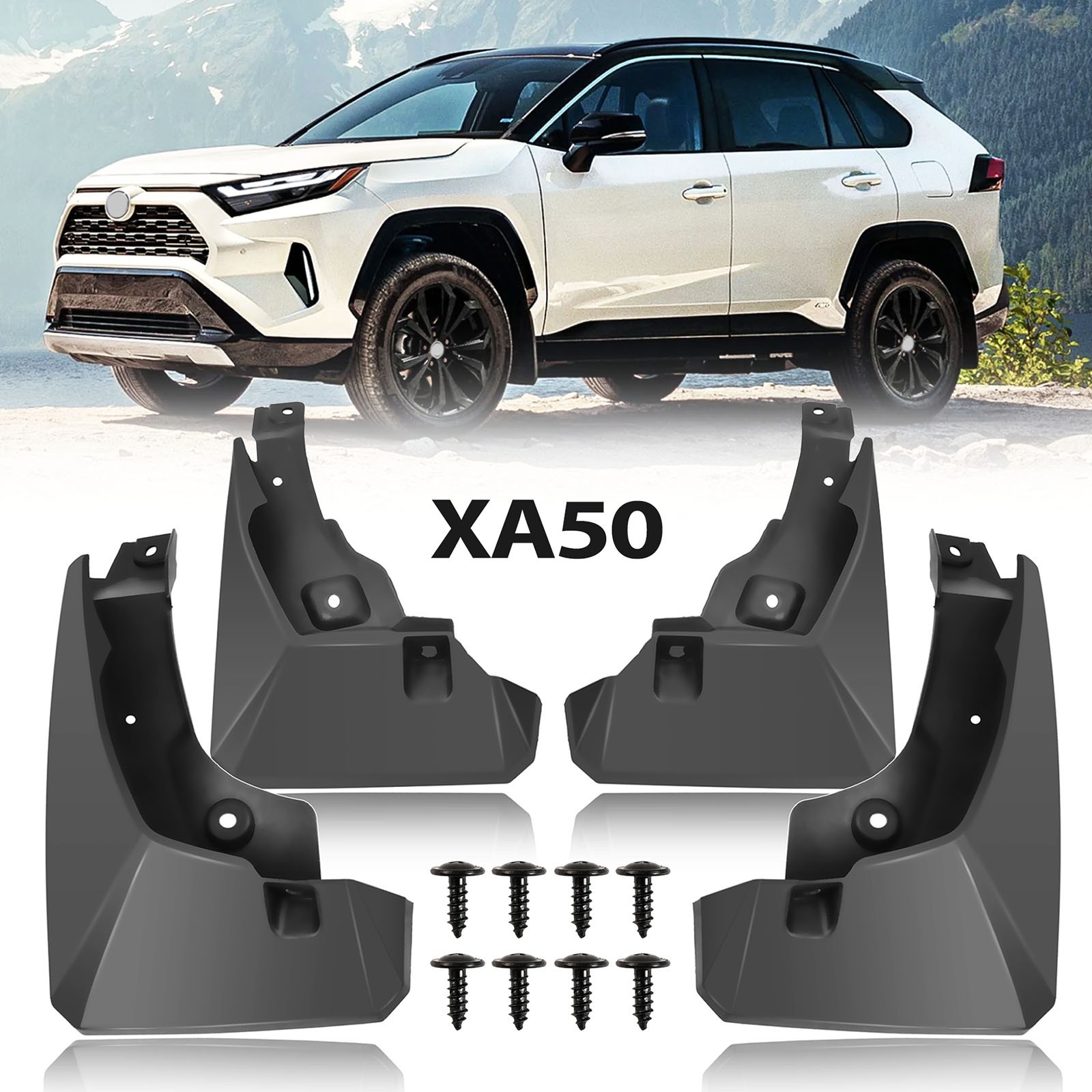 Set For Toyota RAV4 XA50 2019-2025 Mud Flaps Splash Guards Mudguards Front Rear