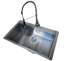 2026 Brushed stainless steel 304 Single bowl kitchen sink w tap hole