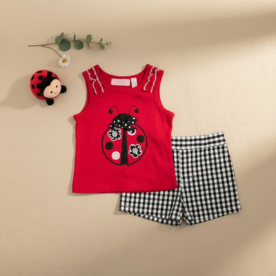 New Without Tags Kids Headquarters Baby girl outfit Shirt and Shorts Size 3T
