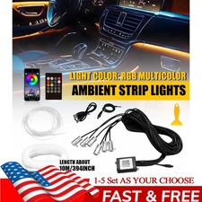 10m Universal 6in1 Car Ambient Strip Light Interior Decor Lamp App Control 1-5 10m Universal 6in1 Car Ambient Strip Light Interior Decor Lamp App Control 1-5
