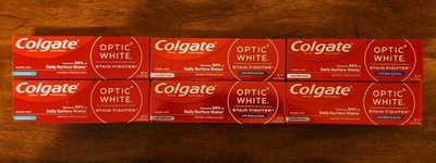 6 Colgate Optic White Stain Fighter Clean Mint/Fresh Mint BSoda Toothpaste 4.2oz