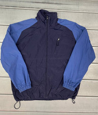 VTG Polo Sport Ralph Lauren Bomber Windbreaker Jacket Mens Medium Blue Full Zip