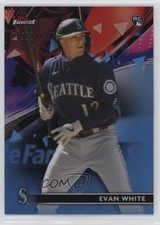 2021 Topps Finest Sky Blue Refractor 265/300 Evan White #99 0s2w