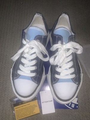 MIHARAYASUHIRO Men's Low Top Lace-Up Sneakers Blue/White CO2FW119