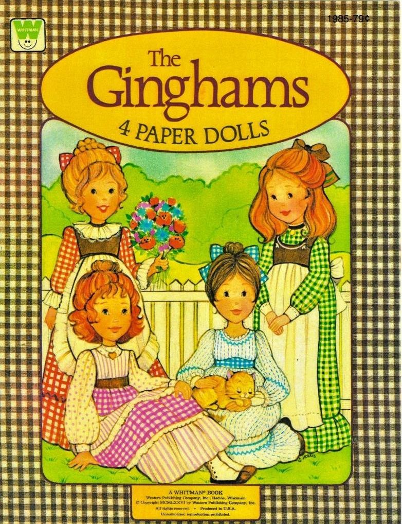 VINTAGE UNCUT 1976 THE GINGHAMS PAPER DOLLS~PRETTY~#1 TOP REPRODUCTION/#1 SELLER