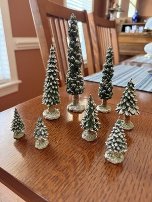 Lot of 8 - Dept 56 Snowy Trees