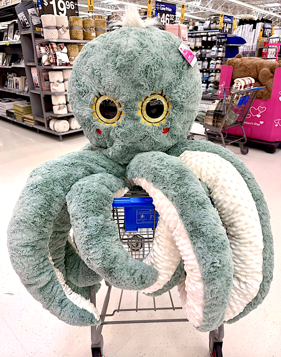 Jumbo Octopus Plush Green 50