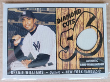 2003 BOWMAN HERITAGE BERNIE WILLIAMS GAME-USED UNIFORM #DC-BW NY YANKS plus 2 RC