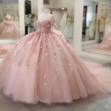 Quinceanera Dresses Ball Gown Off Shoulder Appliques Birthday Sweet 16 Dresses