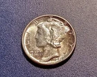 Gem BU 1943-P Mercury Dime (attractive iridescent toning)