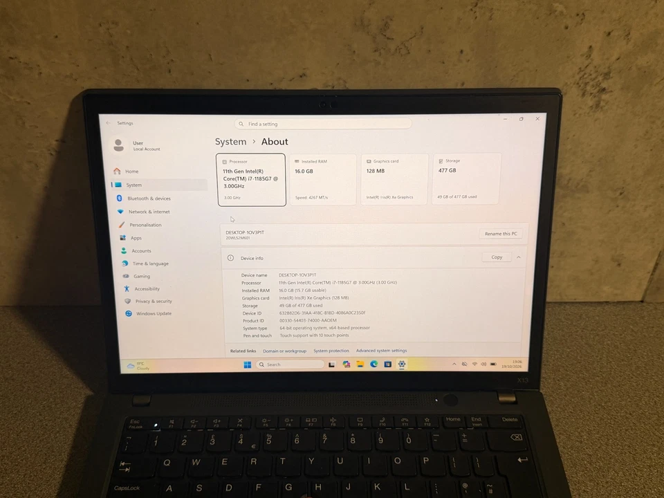Lenovo ThinkPad X13 G2 · i7-1185G7 · 16GB · 512GB, photo 3 of 5