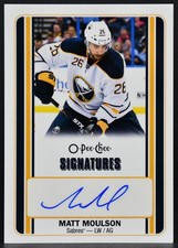 2016-17 O-Pee-Chee Signatures Matt Moulson S-MM Buffalo Sabres Auto 5287