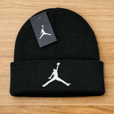 SALE Air Jordan Winter Beanie | Black Knit Hat Embroidered Jumpman Logo Cap New
