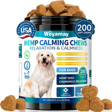 Hemp Calming Chews for Dogs, 200 Treats Dog Calming Chews for Anxiety  Stress R