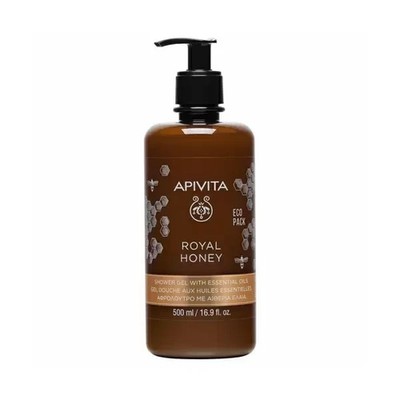 Apivita Royal Honey Shower Gel 500ml With Essential Oils, Almond & Olive Oil