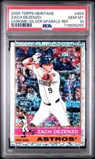 2025 Topps Heritage Zach Dezenzo PSA 10 GEM ROOKIE RC Chrome Silver Sparkle Ref.
