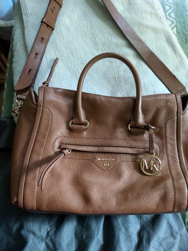 Michael kors carine pebbled leather satchel