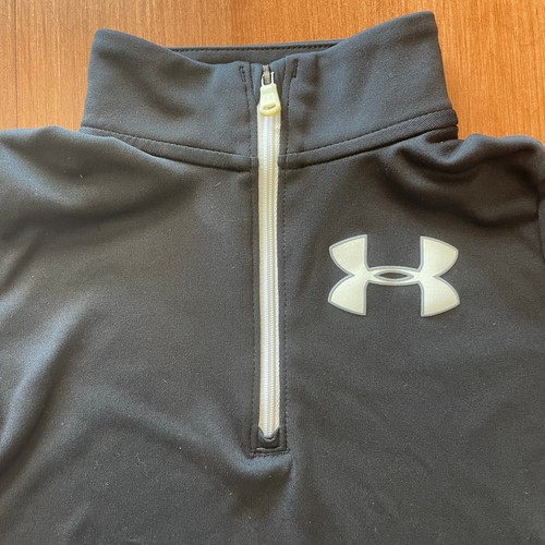 Under Armour Boys Black Pullover Quarter Zip YS - Picture 2 of 6