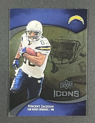 2009 Upper Deck Icons Silver Board /125 Vincent Jackson #71 Chargers