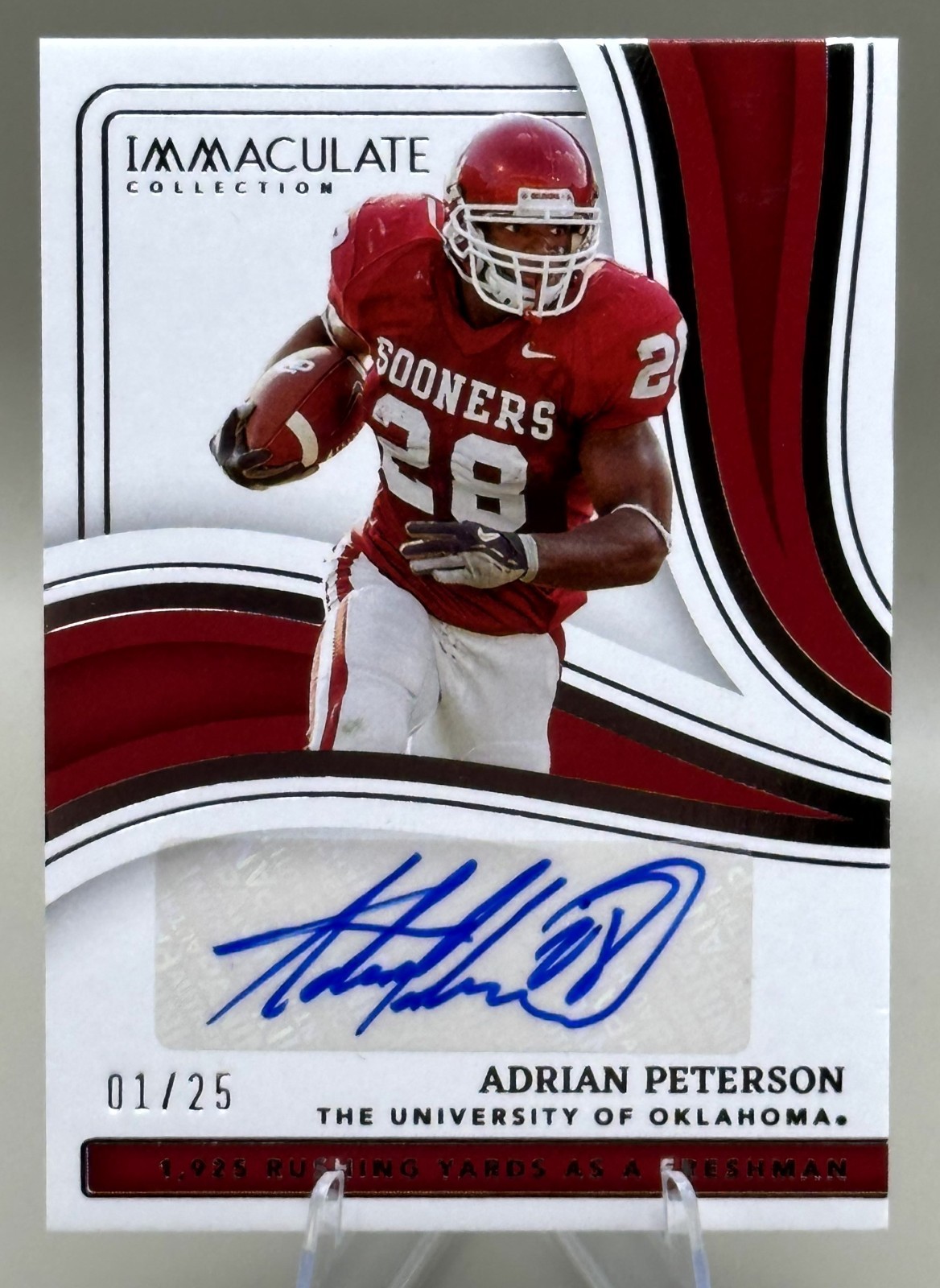 ‼️2023 Panini Immaculate Collection Collegiate Adrian Peterson Auto #1/25 view 1