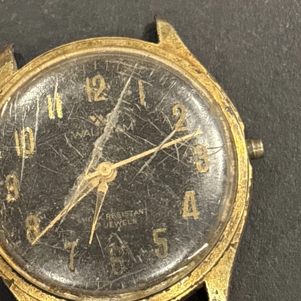 Q42 VTG Waltham Relógio Masculino Cabeça Peças Mecânicas-Reparo-Restauração Como Está*** - Imagem 2 de 4