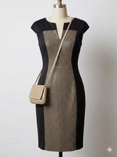 Connected Apparel Color Block Sheath Dress Size 12 Chick