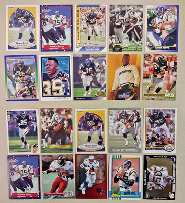 20 Card Lot of Different MARION BUTTS NFL Chargers Must for Collector! FREE S&H!