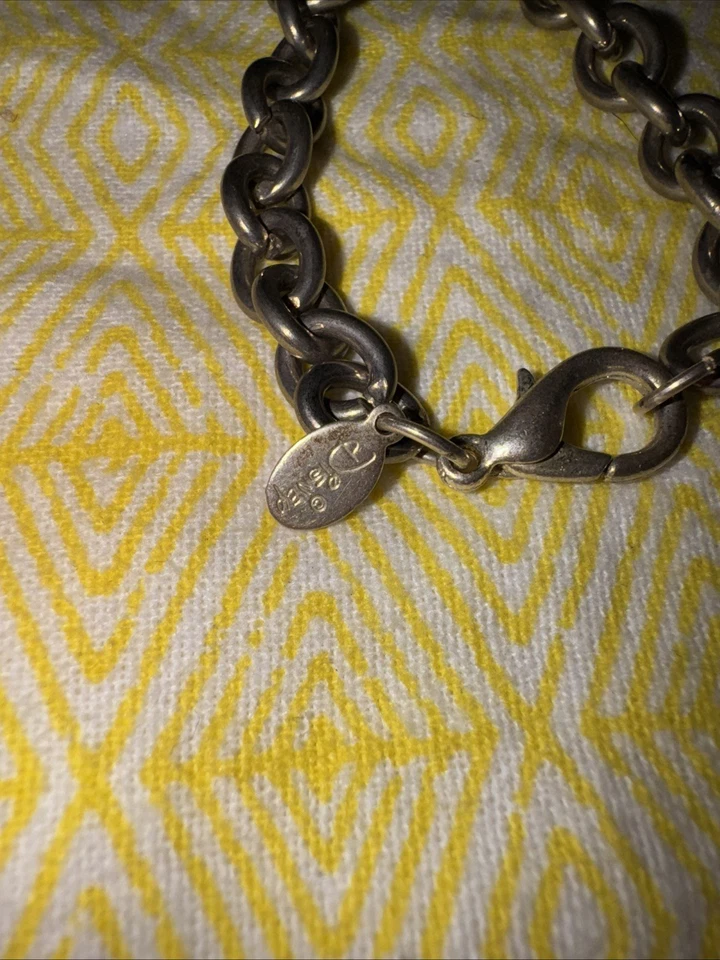 DISNEY SILVERTONE BRACELET MICKEY EARS LETTER M 7.5'' - Image 3 of 3