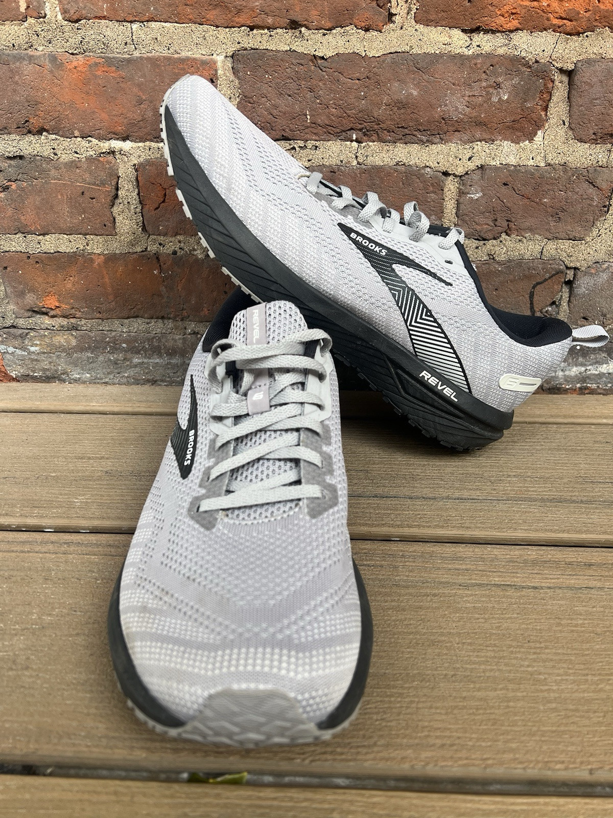 Brooks Revel 6 Mens Running Shoes in Gray Size 12 D for Walking and Gym