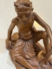 Vintage Balinese Hand Carved Wood Monk Bali Folk Art Statue Eastern Religious — photo 7
