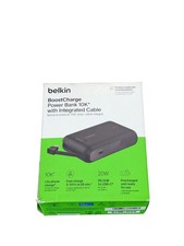 Aa2U Belkin BoostCharge Power Bank 10K Wth Integrated USB-C Cable BPB021 Black