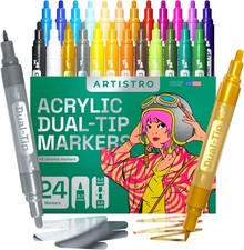 ARTISTRO 24 Dual-Tip Acrylic Paint Markers - ...